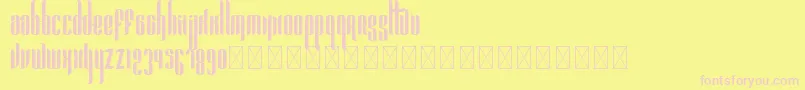 Pandora Bold PersonalUse Font – Pink Fonts on Yellow Background