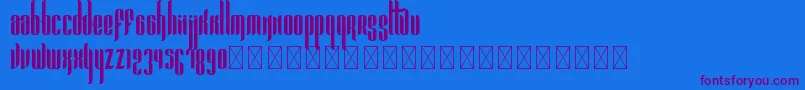 Шрифт Pandora Bold PersonalUse – фиолетовые шрифты на синем фоне