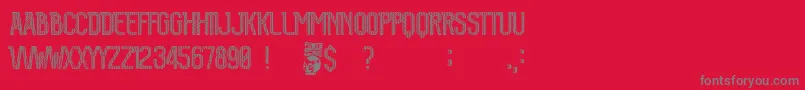 Pandora Font – Gray Fonts on Red Background
