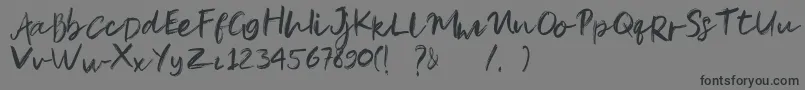 Pandu-Schriftart – Schwarze Schriften auf grauem Hintergrund
