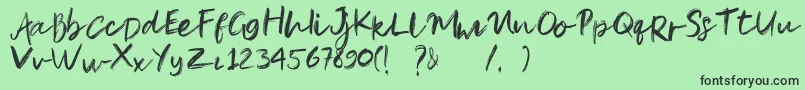 Pandu Font – Black Fonts on Green Background