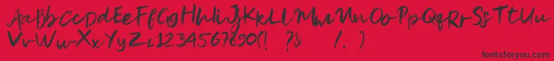 Pandu Font – Black Fonts on Red Background