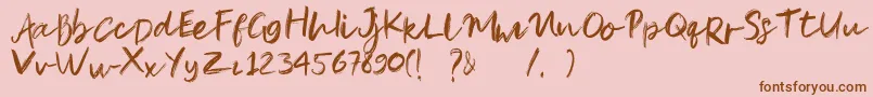 Pandu Font – Brown Fonts on Pink Background