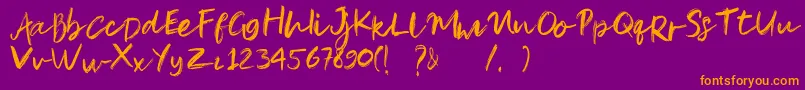 Pandu Font – Orange Fonts on Purple Background