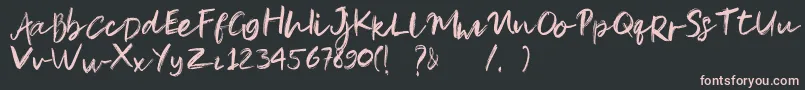 Pandu Font – Pink Fonts on Black Background