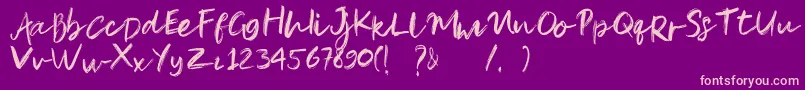 Pandu Font – Pink Fonts on Purple Background