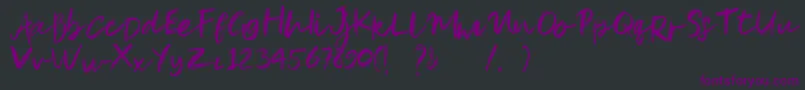 Pandu Font – Purple Fonts on Black Background