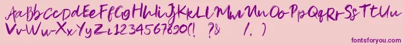 Pandu Font – Purple Fonts on Pink Background