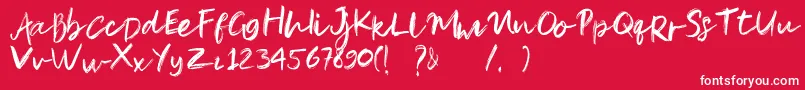 Pandu-Schriftart – Weiße Schriften auf rotem Hintergrund