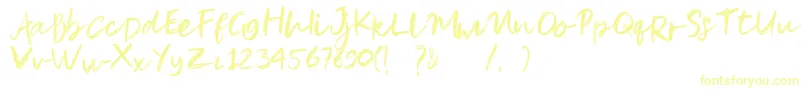Шрифт Pandu – жёлтые шрифты