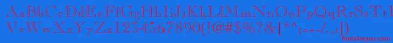 TintinabulationHollow Font – Red Fonts on Blue Background