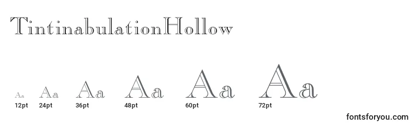 Размеры шрифта TintinabulationHollow
