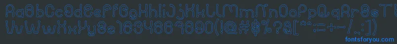 PANEL HOLLOW-fontti – siniset fontit mustalla taustalla