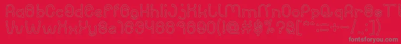 PANEL HOLLOW Font – Gray Fonts on Red Background
