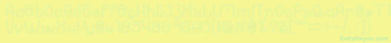 PANEL HOLLOW Font – Green Fonts on Yellow Background