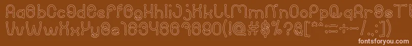 PANEL HOLLOW Font – Pink Fonts on Brown Background