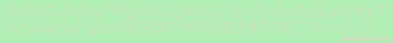 フォントPANEL HOLLOW – 緑の背景にピンクのフォント