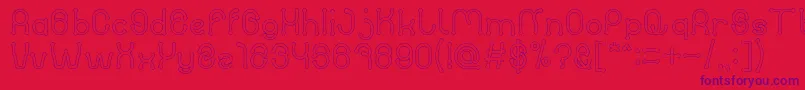 PANEL HOLLOW Font – Purple Fonts on Red Background