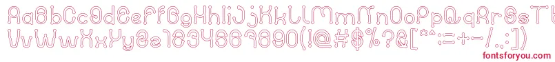 PANEL HOLLOW Font – Red Fonts on White Background