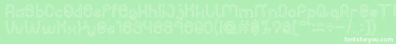 PANEL HOLLOW Font – White Fonts on Green Background