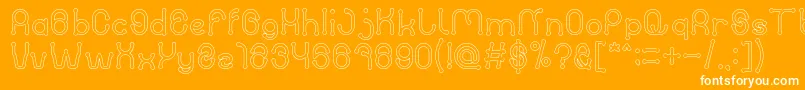 PANEL HOLLOW-fontti – valkoiset fontit oranssilla taustalla