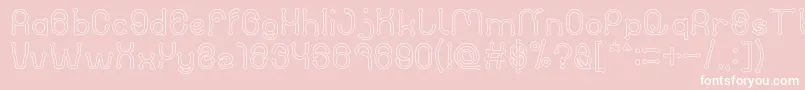 PANEL HOLLOW-fontti – valkoiset fontit vaaleanpunaisella taustalla