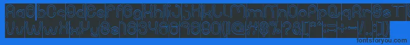 PANEL INVERSE Font – Black Fonts on Blue Background