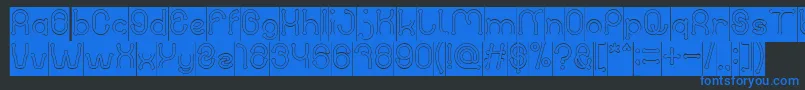 Czcionka PANEL INVERSE – niebieskie czcionki na czarnym tle