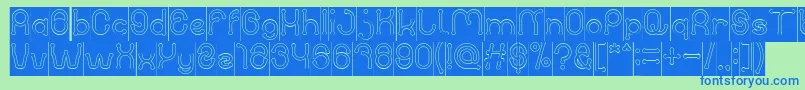 Czcionka PANEL INVERSE – niebieskie czcionki na zielonym tle