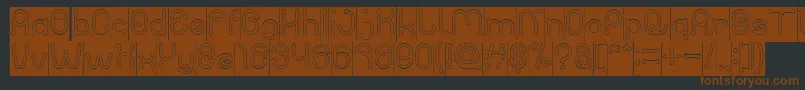 PANEL INVERSE-fontti – ruskeat fontit mustalla taustalla