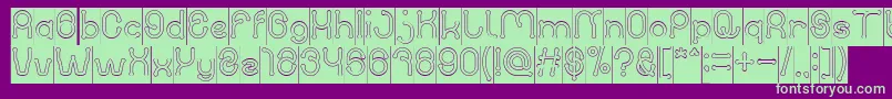 PANEL INVERSE Font – Green Fonts on Purple Background