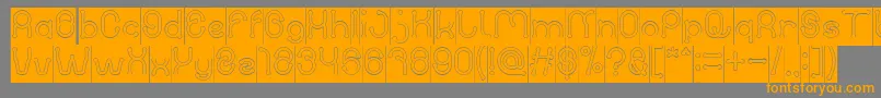 PANEL INVERSE-Schriftart – Orangefarbene Schriften auf grauem Hintergrund