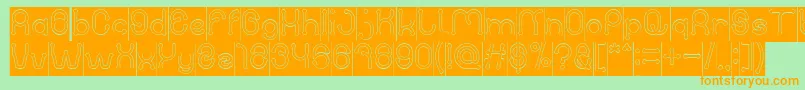PANEL INVERSE Font – Orange Fonts on Green Background