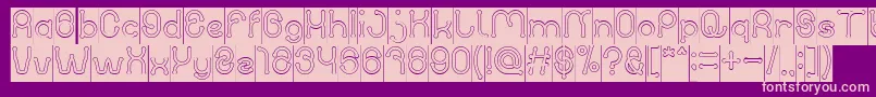 PANEL INVERSE Font – Pink Fonts on Purple Background