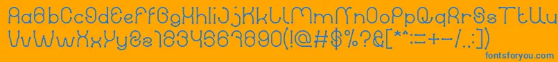 PANEL Light Font – Blue Fonts on Orange Background