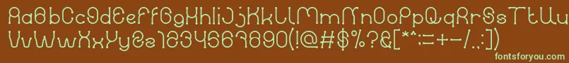 PANEL Light-fontti – vihreät fontit ruskealla taustalla