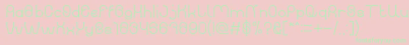 PANEL Light Font – Green Fonts on Pink Background