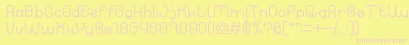 PANEL Light-fontti – vaaleanpunaiset fontit keltaisella taustalla