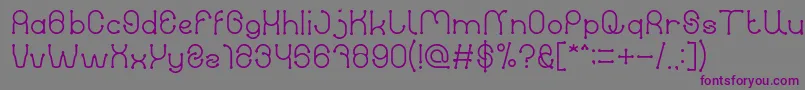 Шрифт PANEL Light – фиолетовые шрифты на сером фоне