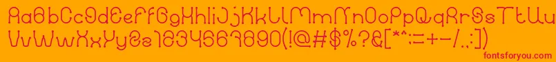 PANEL Light Font – Red Fonts on Orange Background