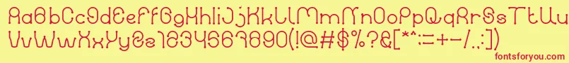 PANEL Light Font – Red Fonts on Yellow Background