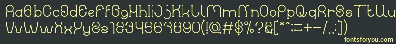 PANEL Light Font – Yellow Fonts on Black Background