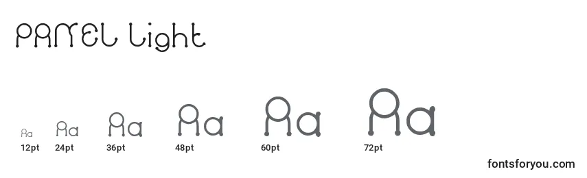 PANEL Light Font Sizes