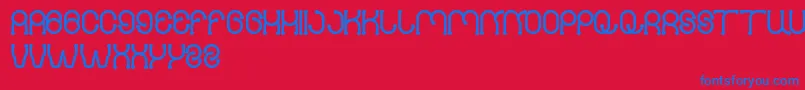 PANEL Font – Blue Fonts on Red Background