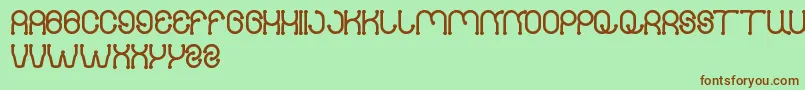 Шрифт PANEL – коричневые шрифты на зелёном фоне