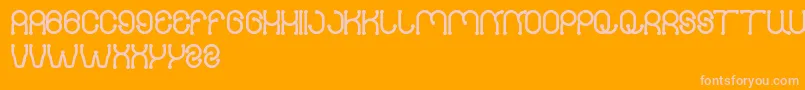 PANEL Font – Pink Fonts on Orange Background