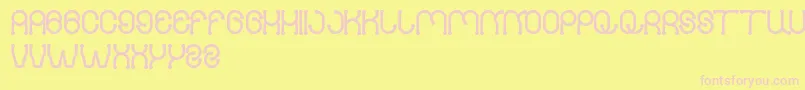 PANEL Font – Pink Fonts on Yellow Background
