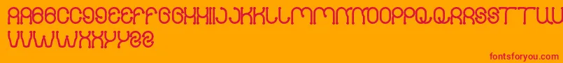 PANEL Font – Red Fonts on Orange Background