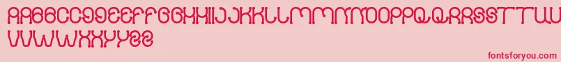 PANEL Font – Red Fonts on Pink Background