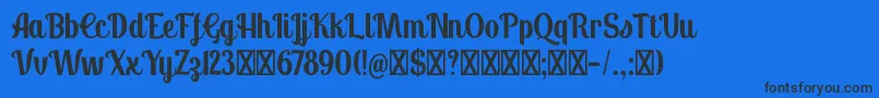 Panettone DEMO Font – Black Fonts on Blue Background